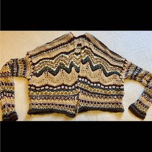 Free people hippy yarn cropped cardigan - general wear size XS but can fit M/L